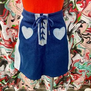 Lazy oaf western style denim skirt size 30 waist
